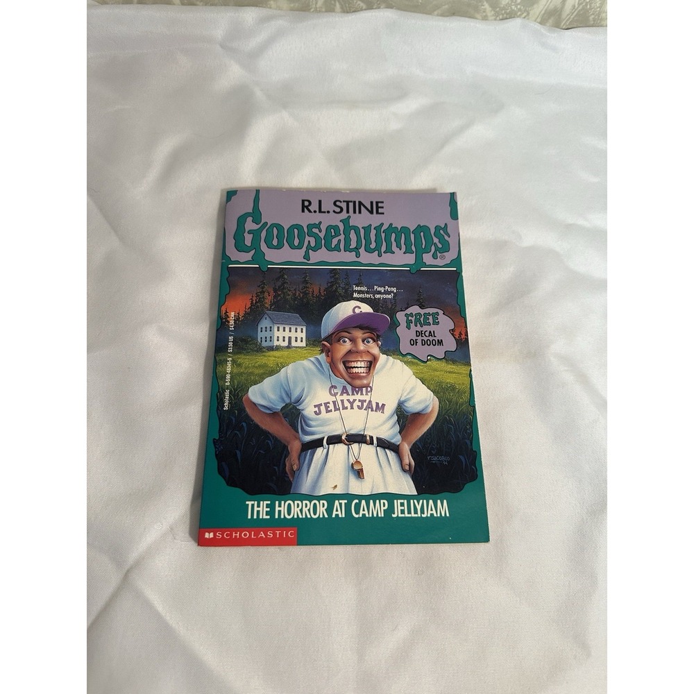 RARE TRUE 1st Print Goosebumps W/DECAL The Horror at Camp Jellyjam R.L. Stine